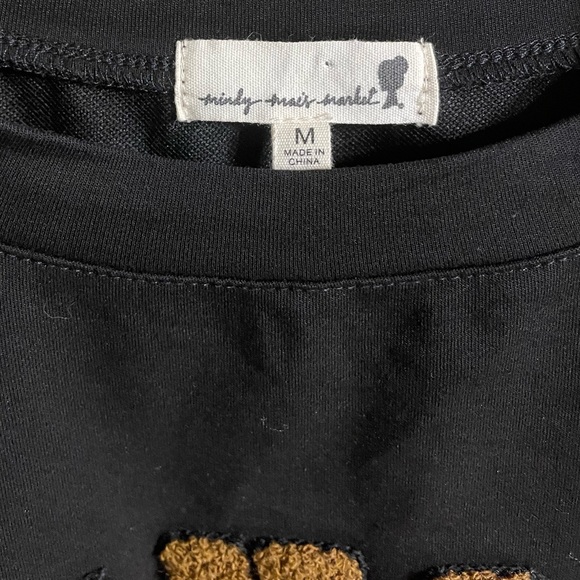 Mindy mae’s market black “frenchie” long sleeve in size medium. - Picture 2 of 4